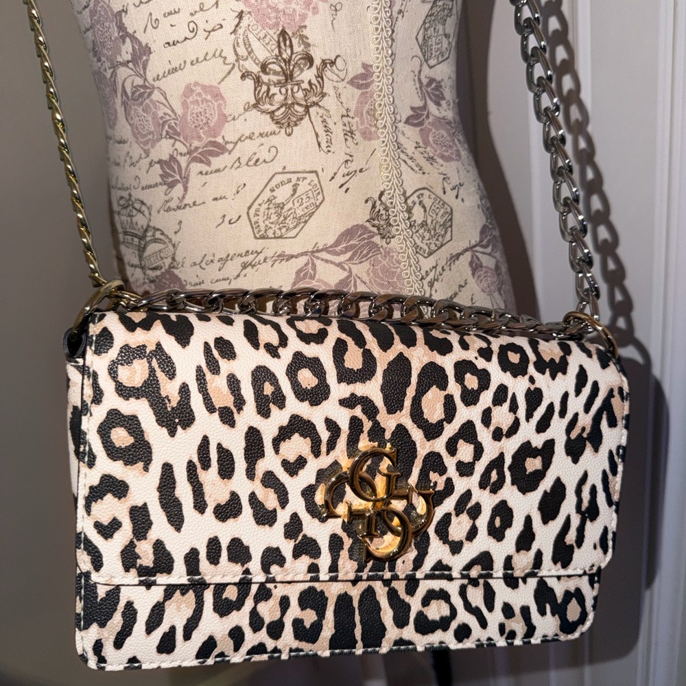 Guess Leopard Print Crossbody Bag